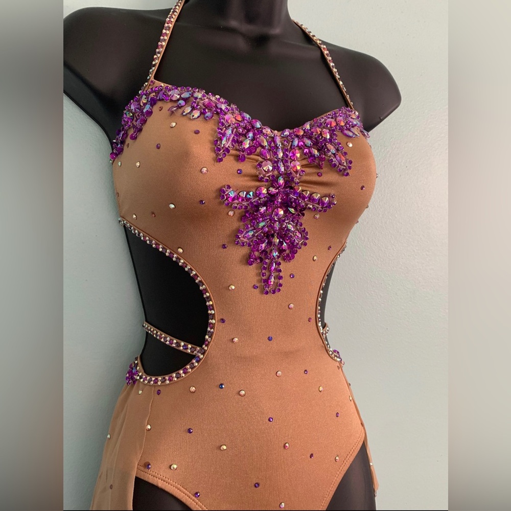Bachata Jazz Ballroom Latin Dance Costume - Picture 3 of 4